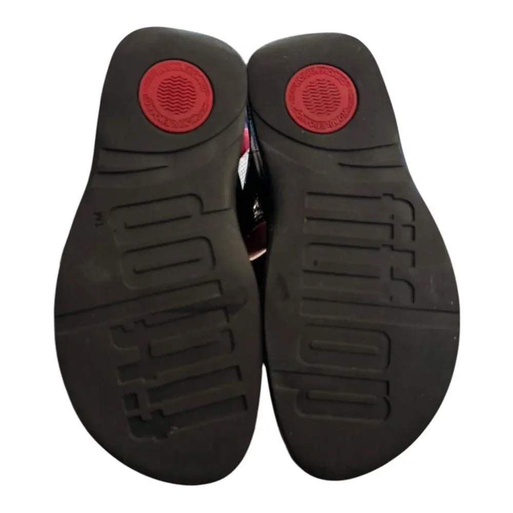 FitFlop Walkstar 3 SN 029-001 Black Comfort Flip Flop Sandals 5